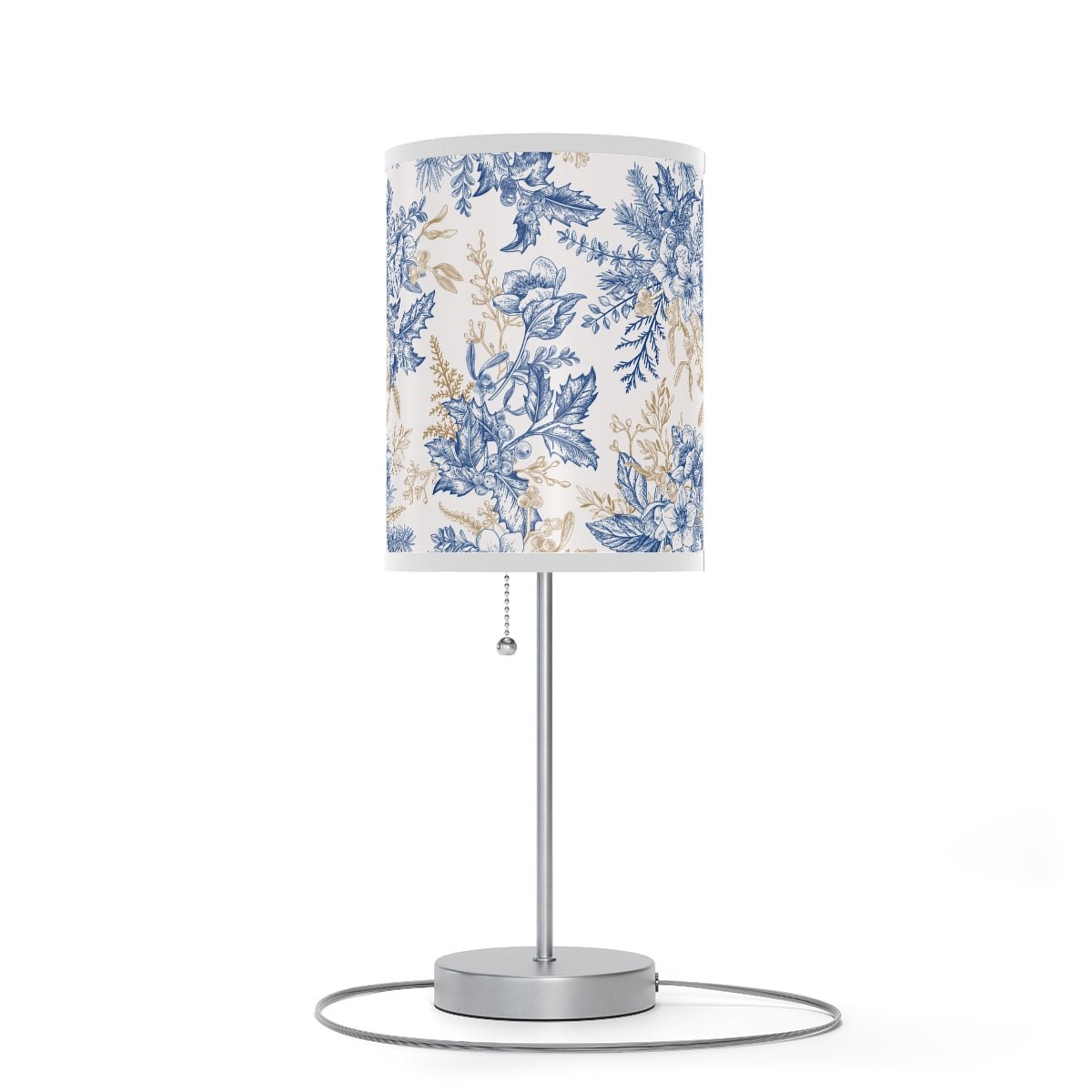 Winter Hellebore Flowers Table Lamp - Puffin Lime