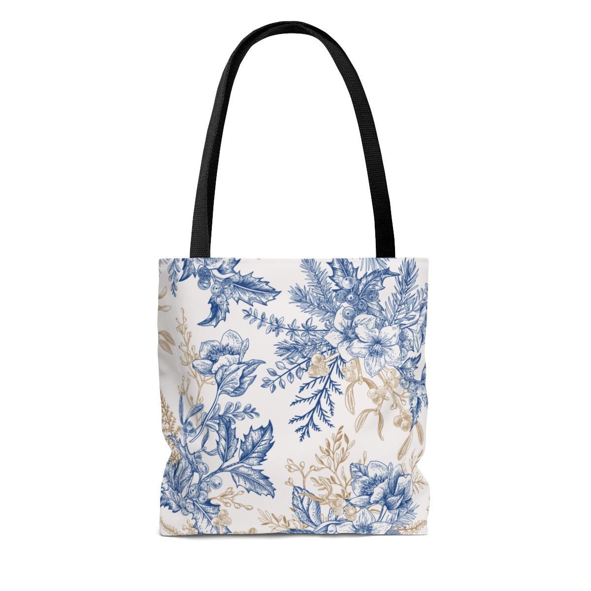 Winter Hellebore Flowers Tote Bag - Puffin Lime