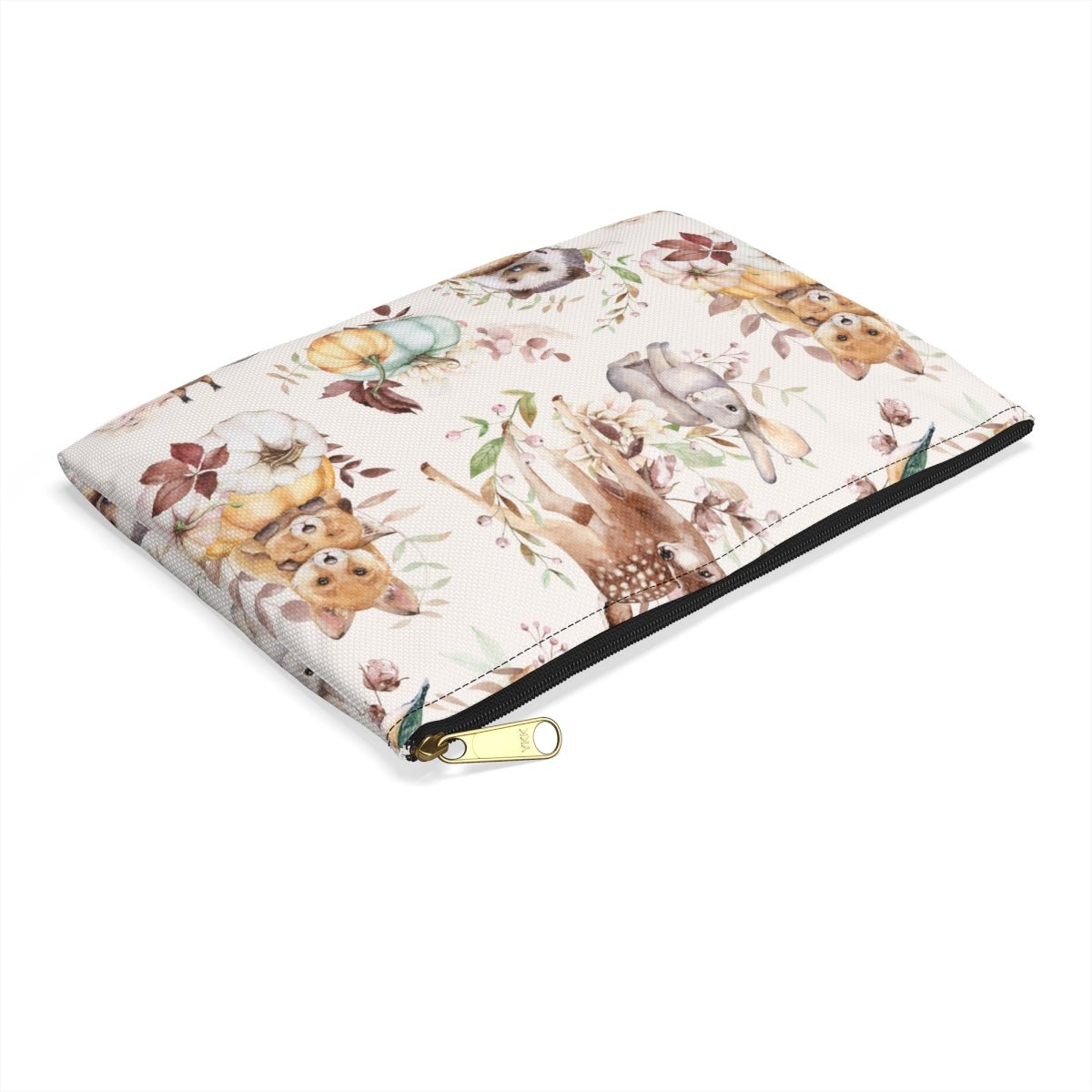 Woodland Animals Accessory Pouch - Puffin Lime