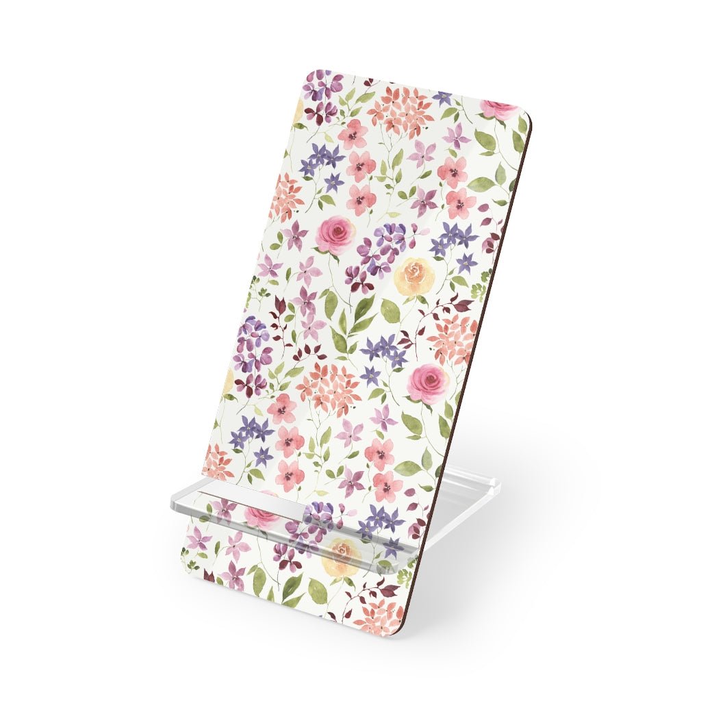 Yellow and Pink Roses Mobile Display Stand for Smartphones - Puffin Lime