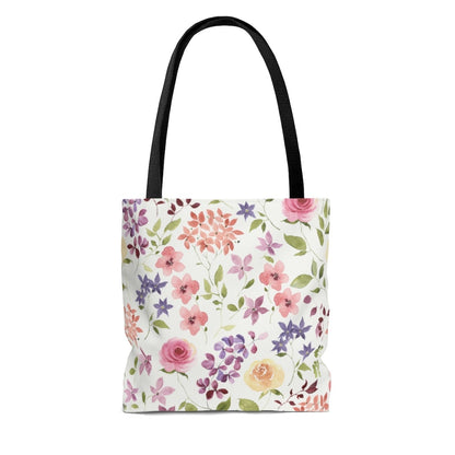 Yellow and Pink Roses Tote Bag - Puffin Lime