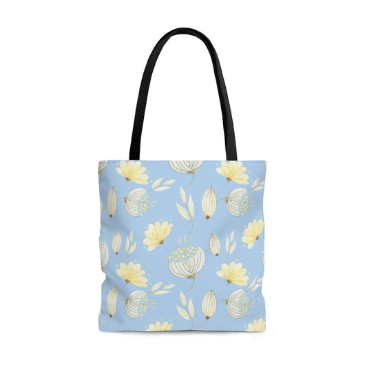 Yellow Flowers Tote Bag - Puffin Lime